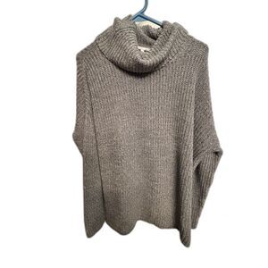 BCBGeneration Gray Chunky Knit Cowl Neck Sweater Size M